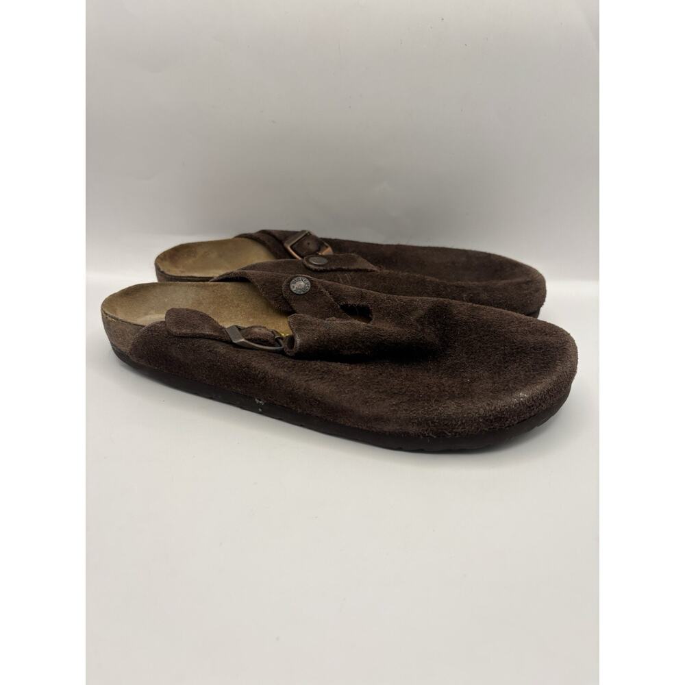 Birkenstock Boston Soft Brown Suede Clogs Size 40 (Women Size 9 Men Size 7)
